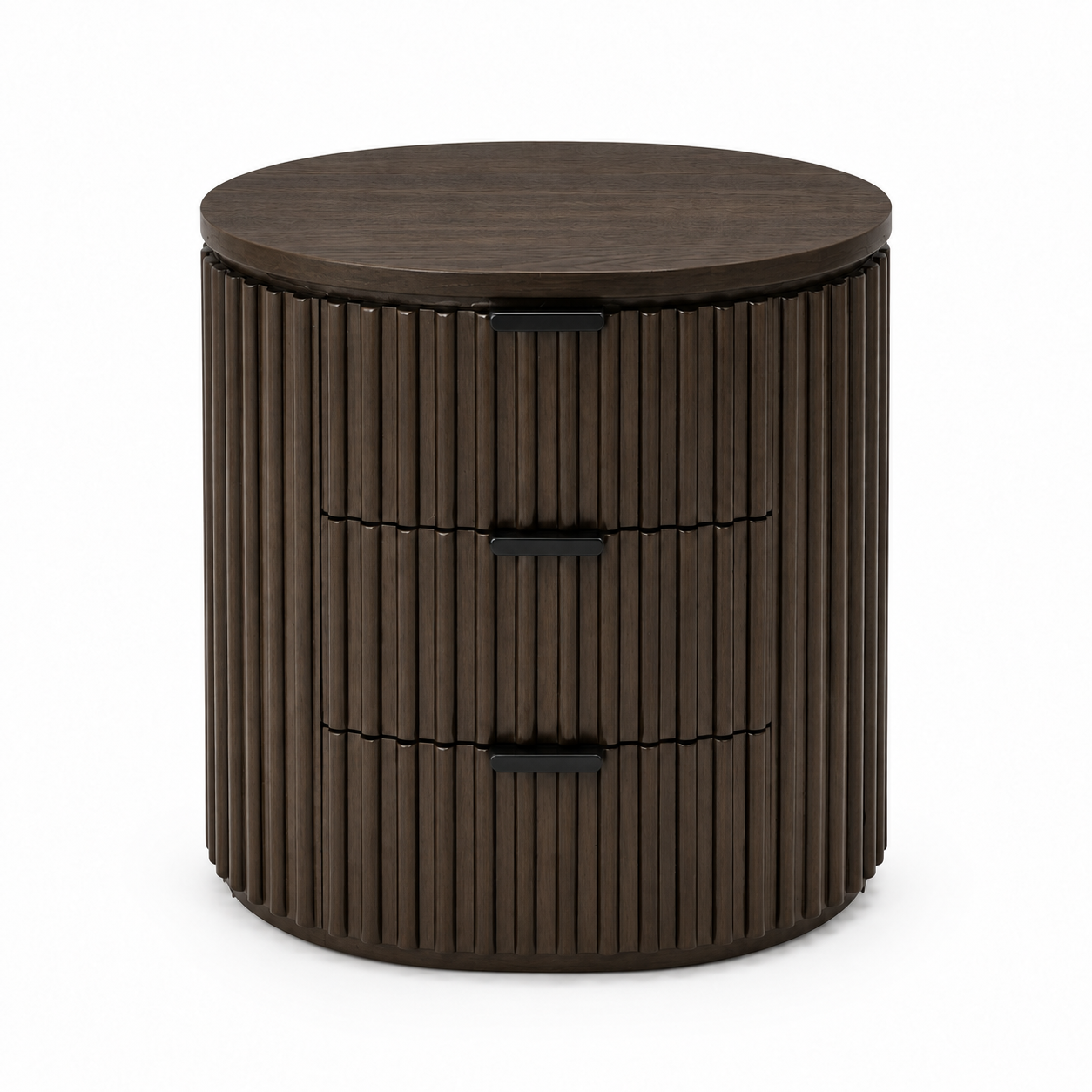 Noir Fluted Bedside Table