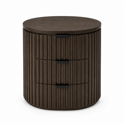 Noir Fluted Bedside Table