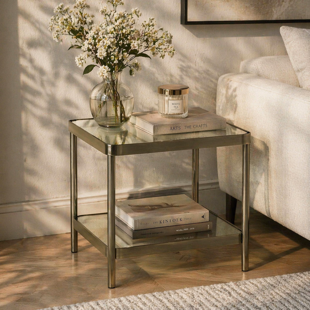Aurelia Glass Side Table