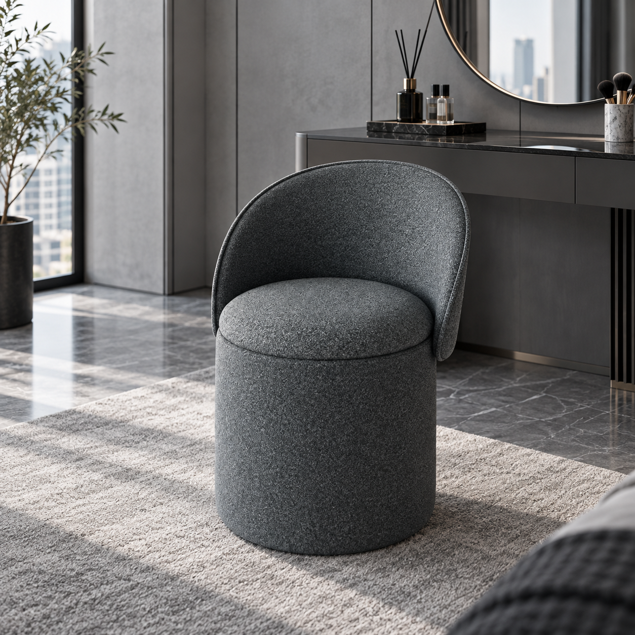 Mira Convertible Storage Vanity Stool