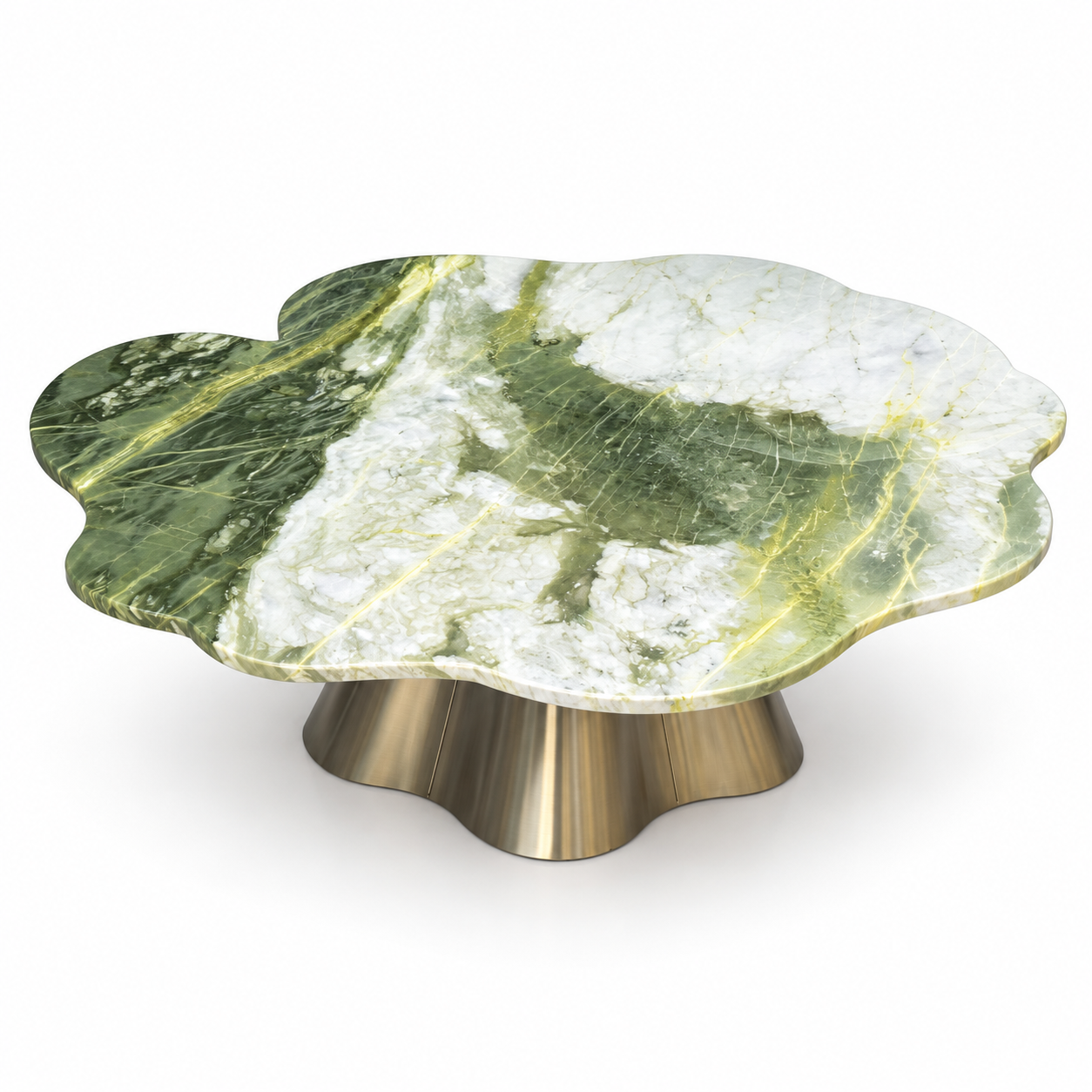 Glacier Green Marble Sculptural Coffee Table
