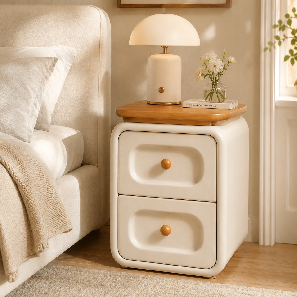Milo Solid Wood Bedside Table