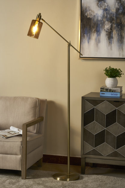 Edison Brass Floor Lamp