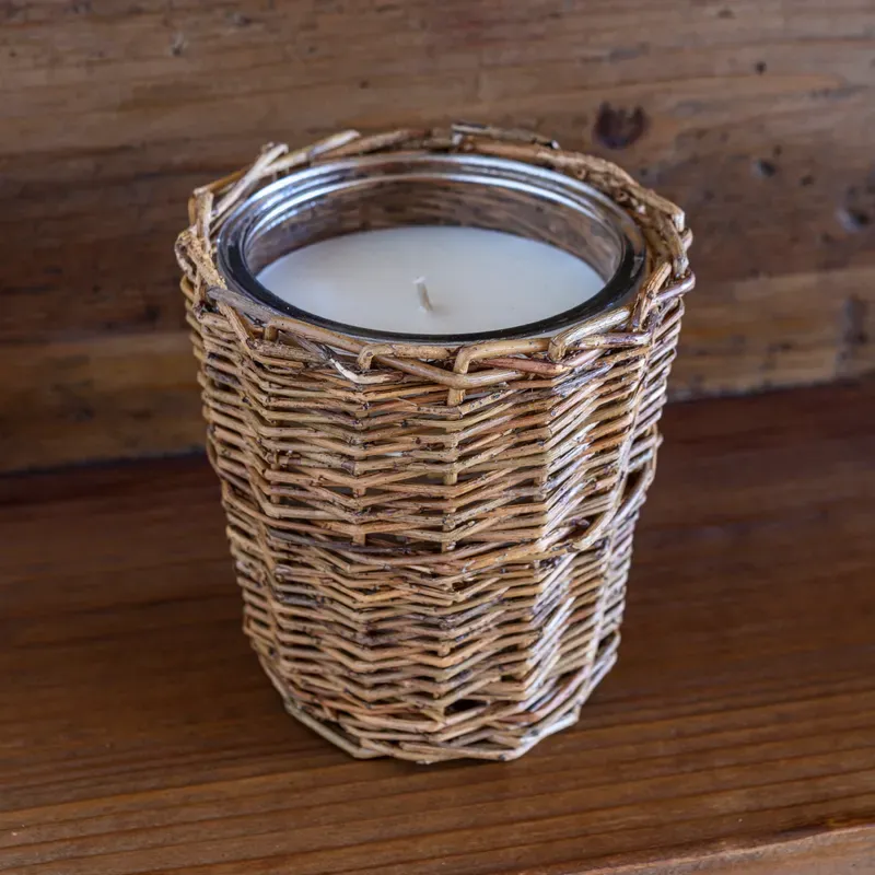 Coastal Rattan Candle