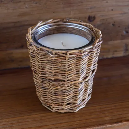 Coastal Rattan Candle