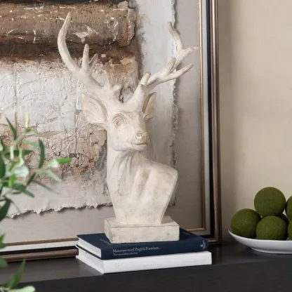 Ivory Stag Sculpture