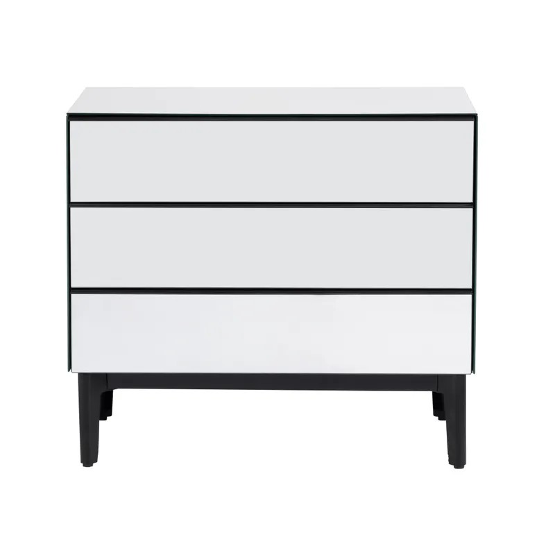 Noir Mirrored 3-Drawer Cabinet