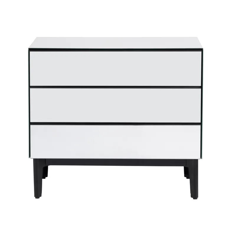 Noir Mirrored 3-Drawer Cabinet