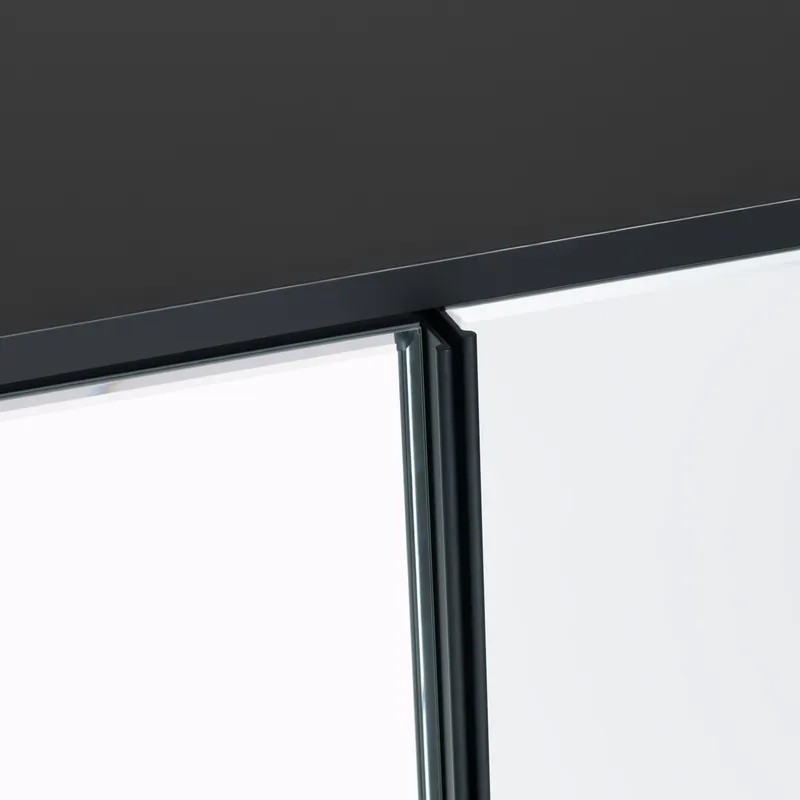 Noir Mirrored 4-Door Cabinet