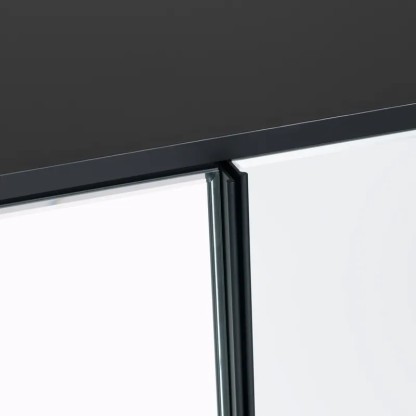 Noir Mirrored 4-Door Cabinet