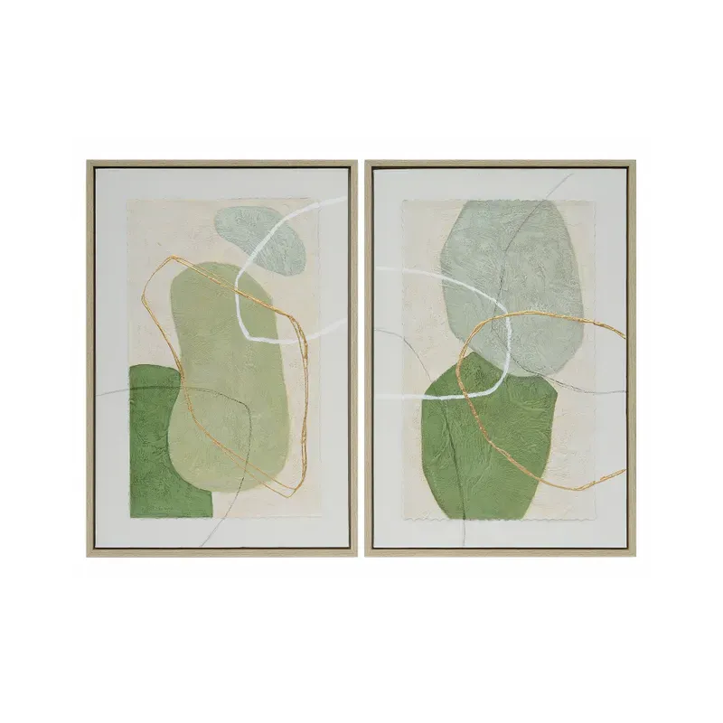 The Verdant Rhythm Semi-Hand-Painted Oil Painting Set