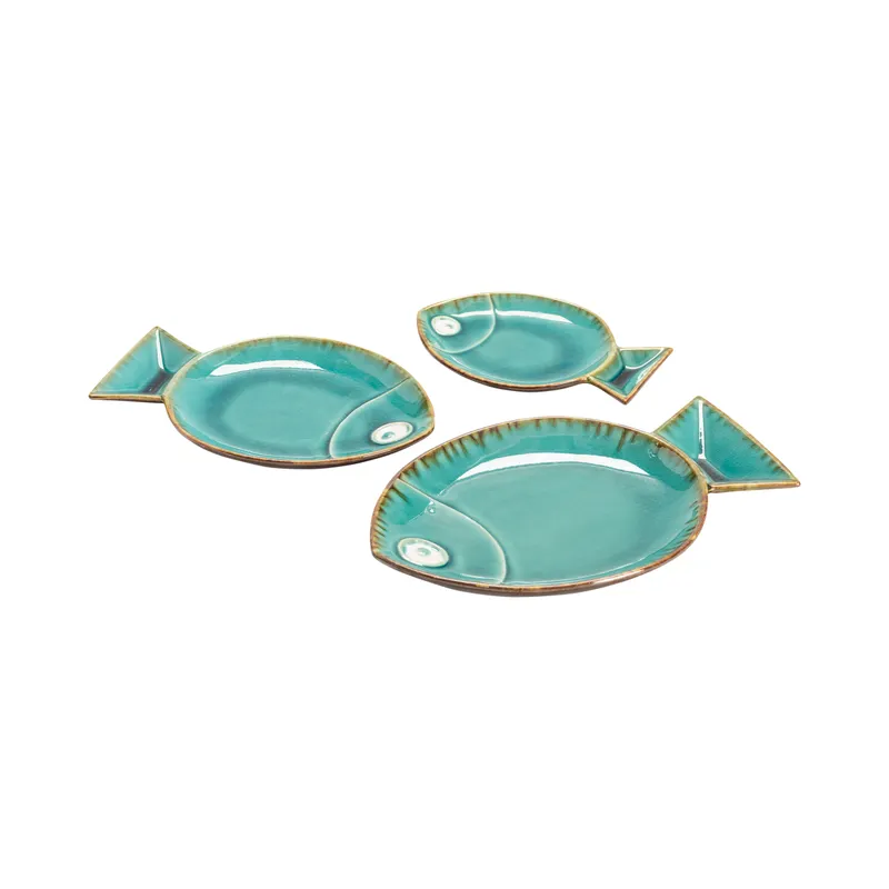 Azure Tide Ceramic Trays