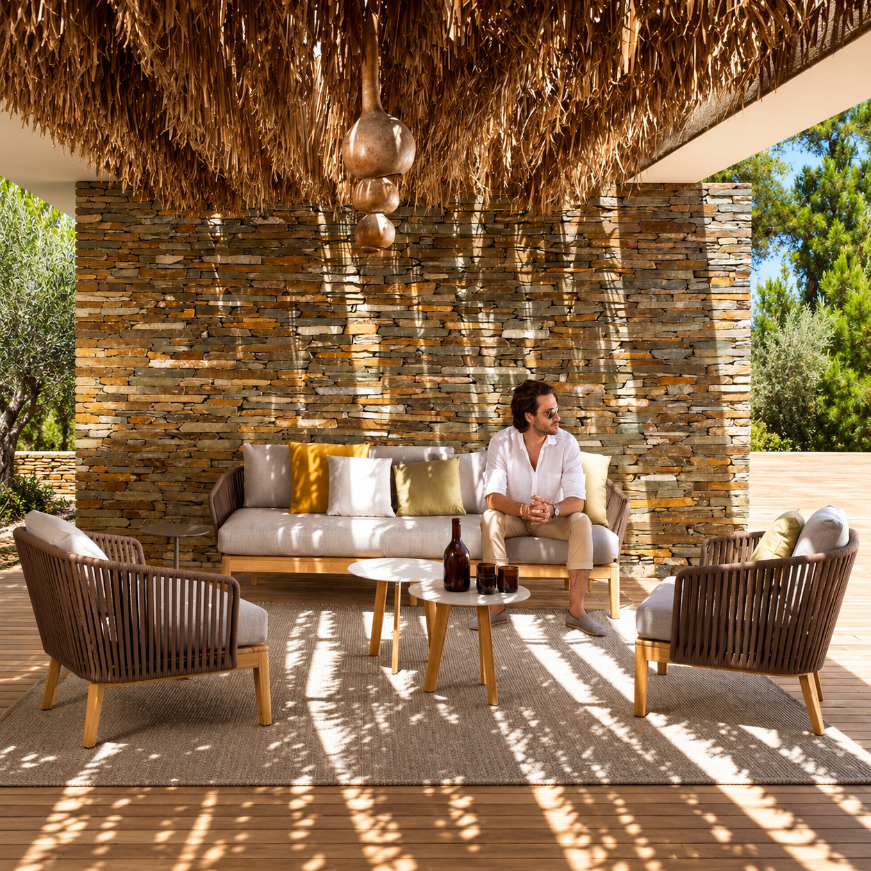  Avero Outdoor Rope Sofa Set
