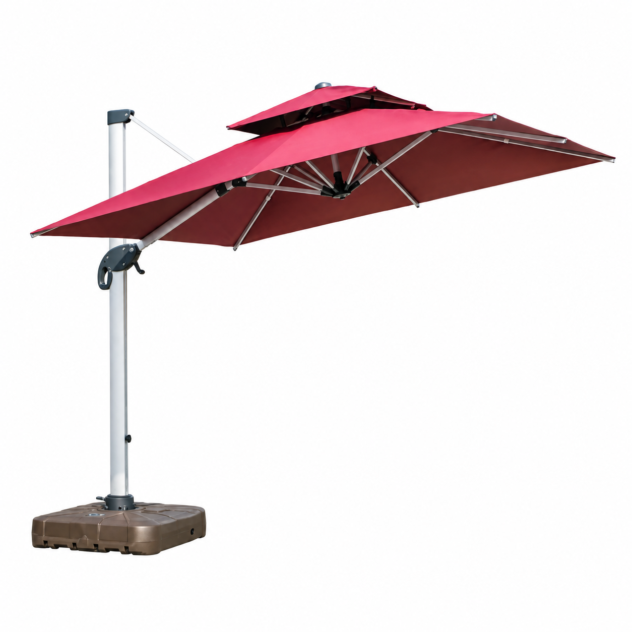Bordeaux Solar Cantilever Umbrella