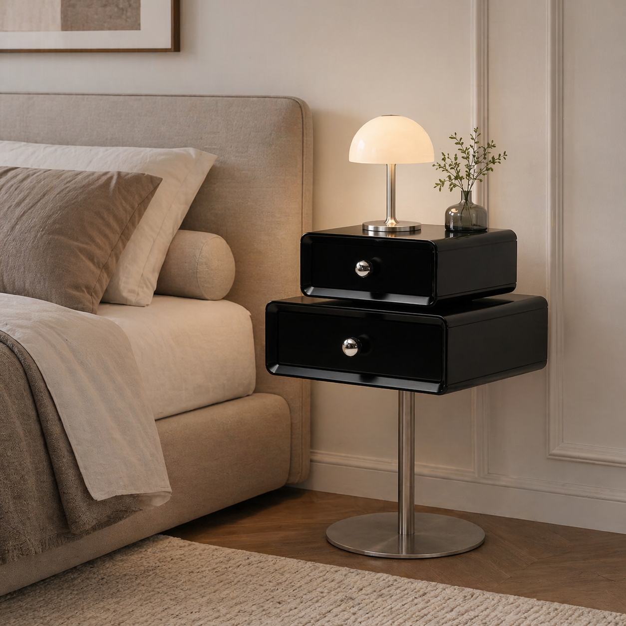 Luxe Minimalist Bedside Table