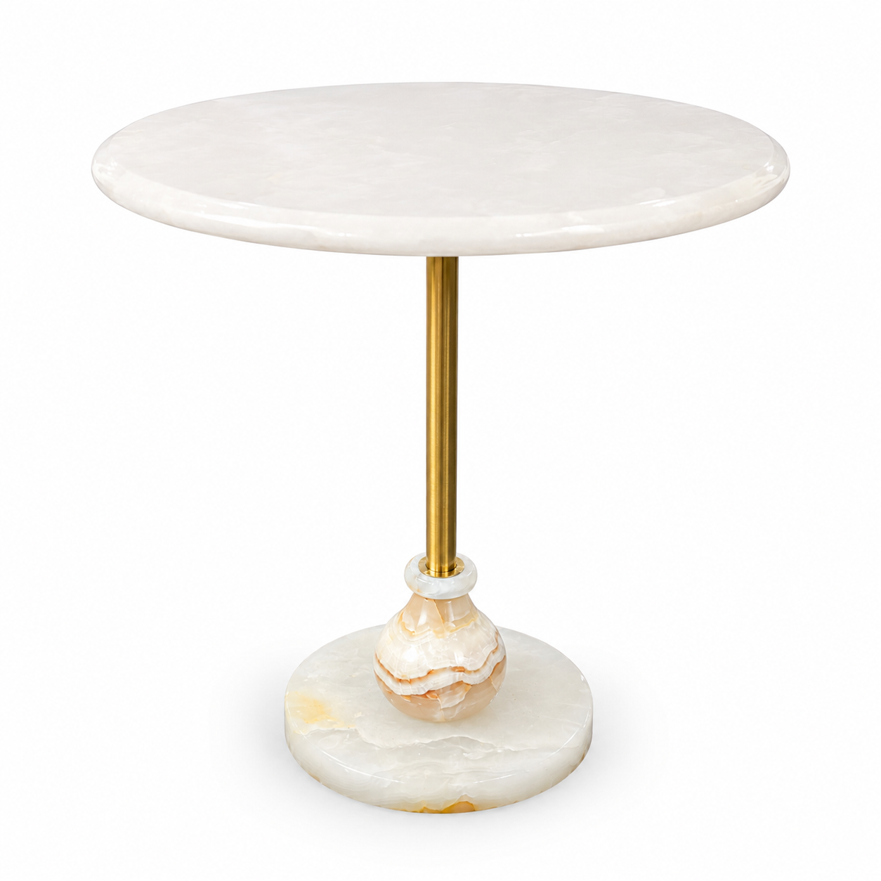 Ivory Halo Marble Side Table