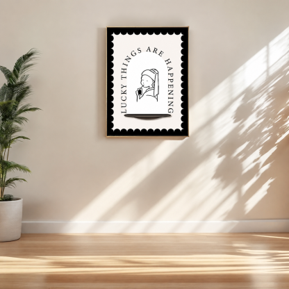 Lucky Things Are Happening Framed Print – Display Clearance