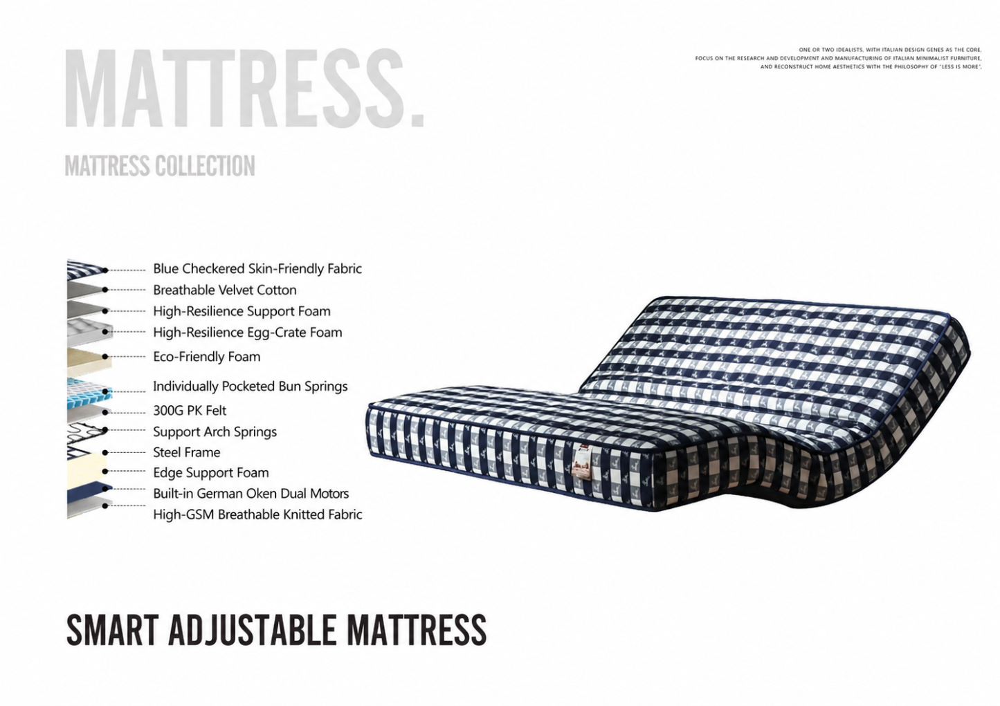 Blue Checkered Electric Mattress
