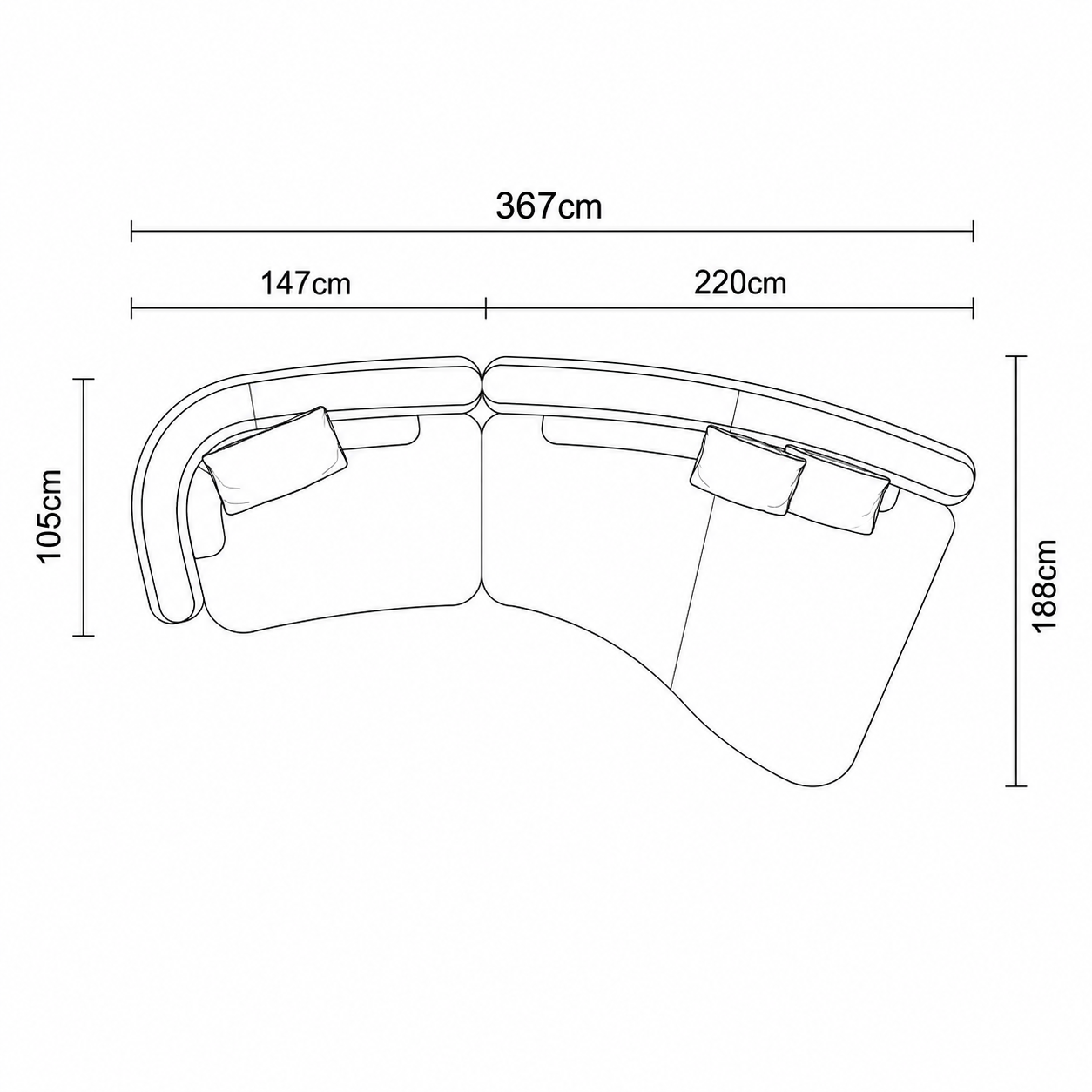 Bezier Curve Sofa