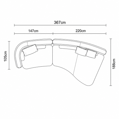 Bezier Curve Sofa