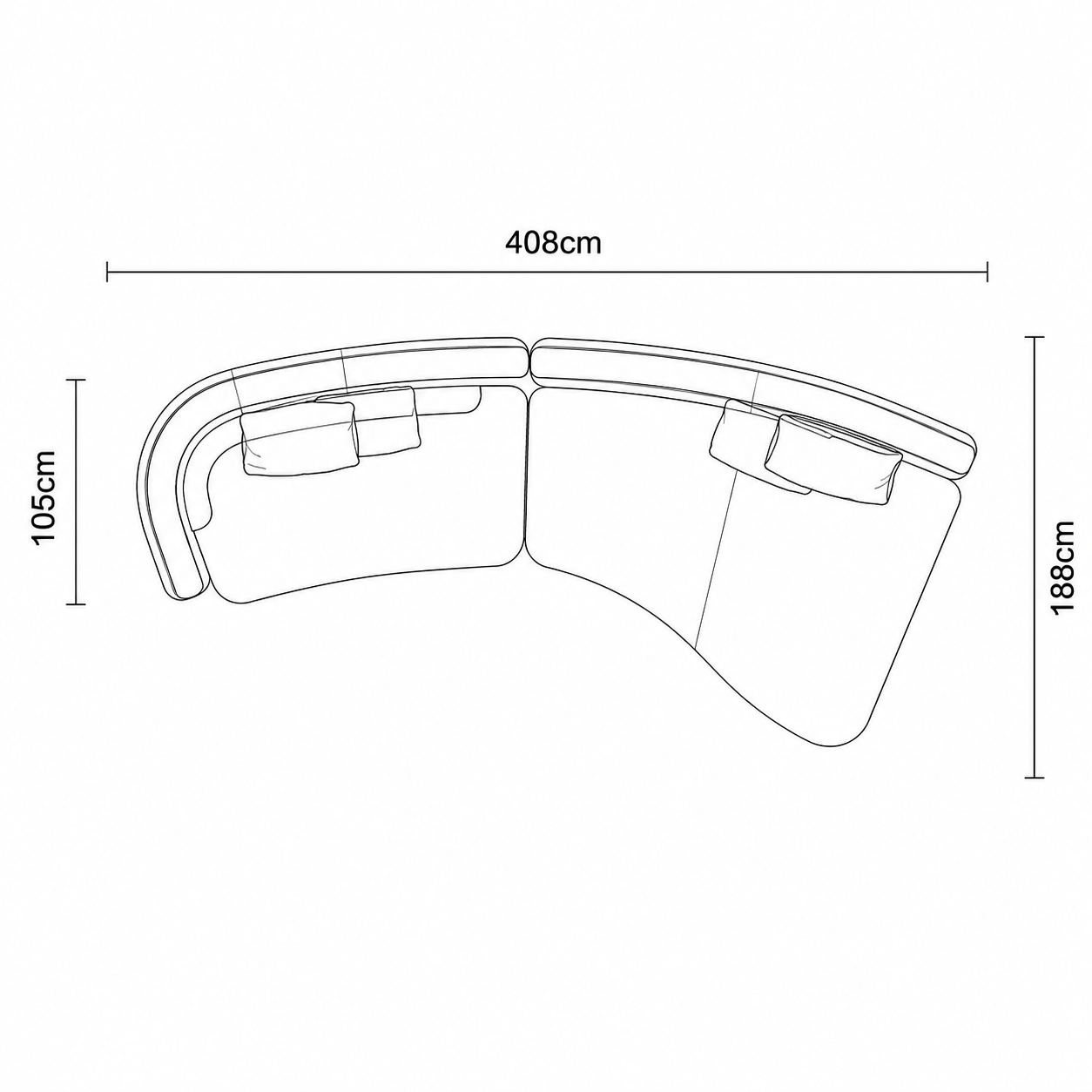 Bezier Curve Sofa