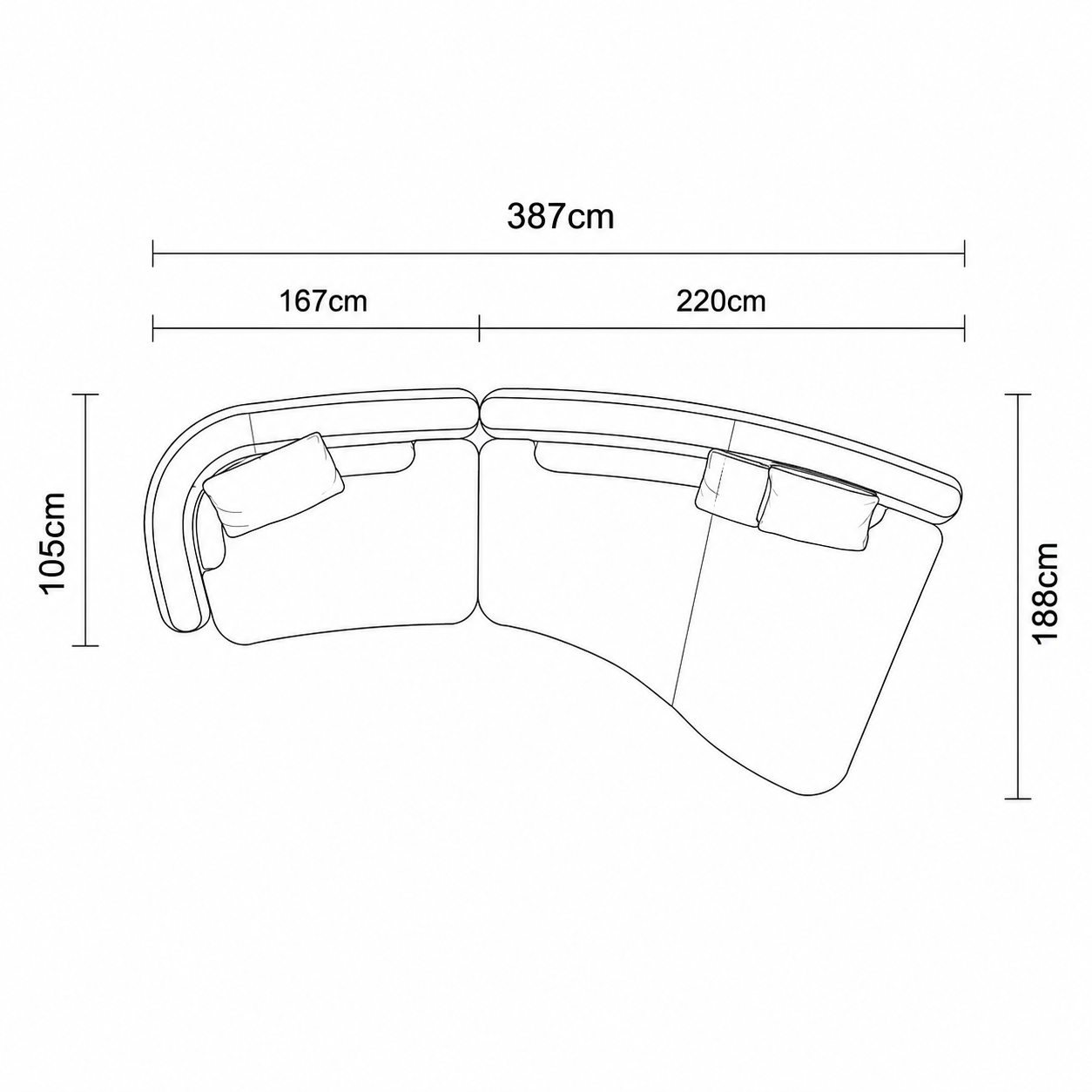 Bezier Curve Sofa