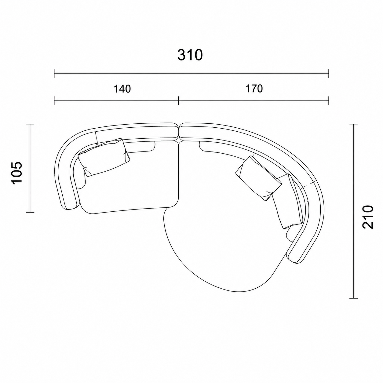 Bezier Curve Sofa