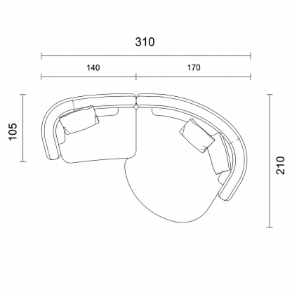 Bezier Curve Sofa