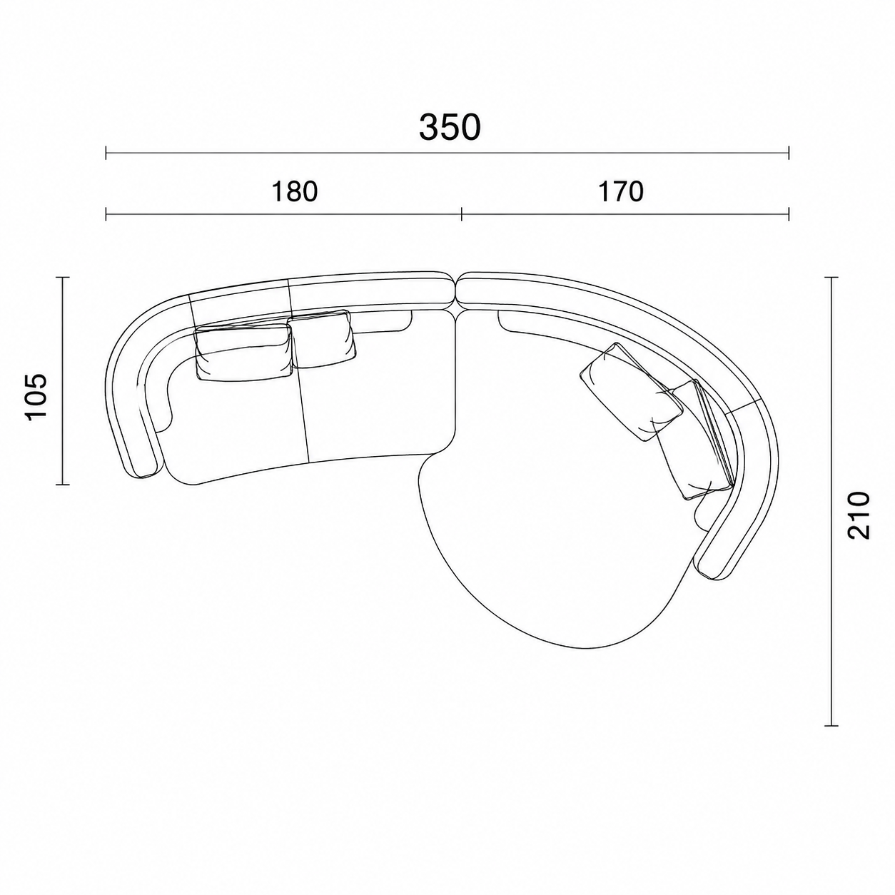Bezier Curve Sofa