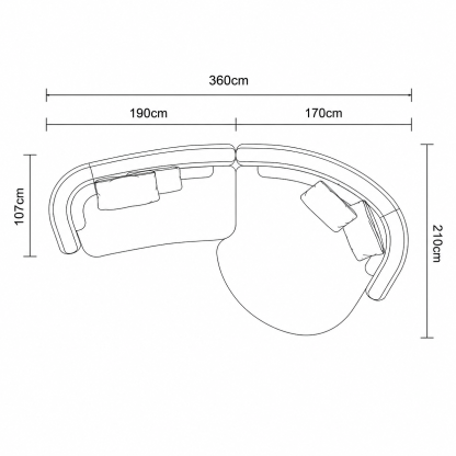 Bezier Curve Sofa