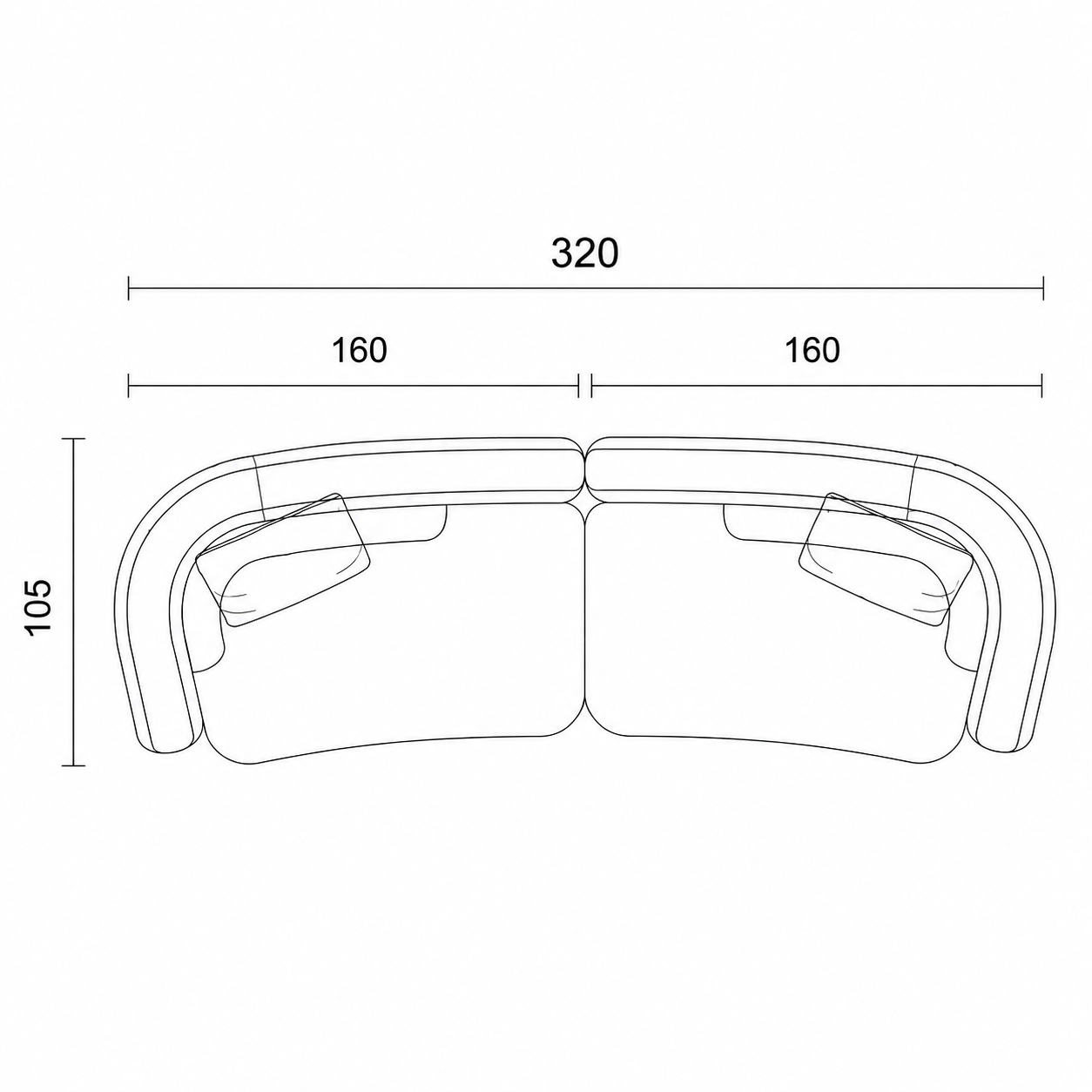 Bezier Curve Sofa