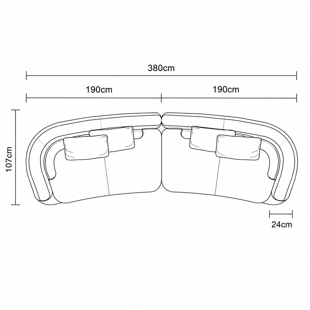 Bezier Curve Sofa