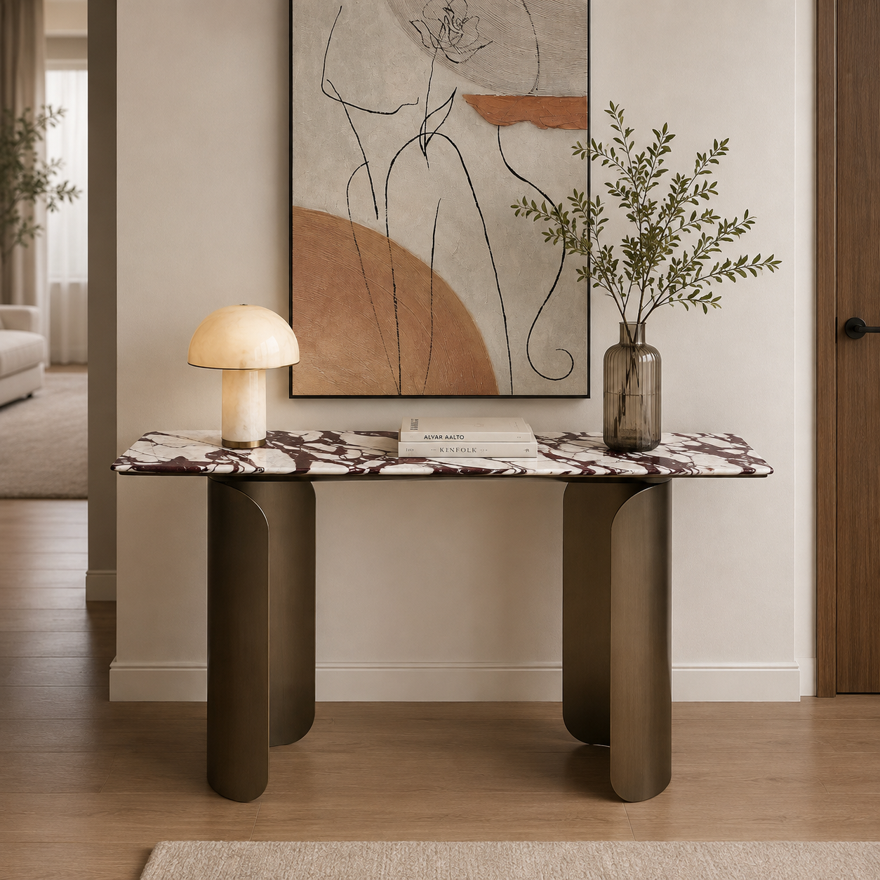 Calacatta Viola Marble Console Table