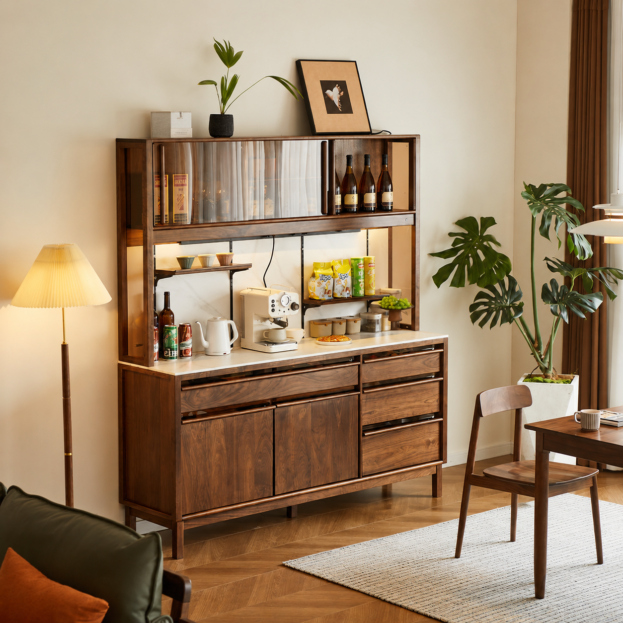 Montclair Black Walnut Buffet