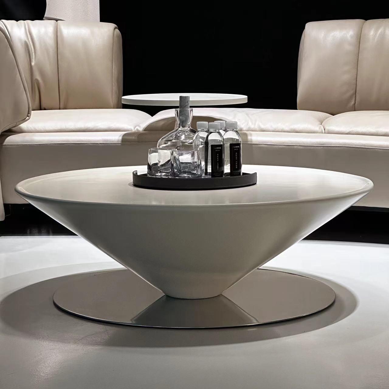 飞碟茶几  意式极简玻璃钢