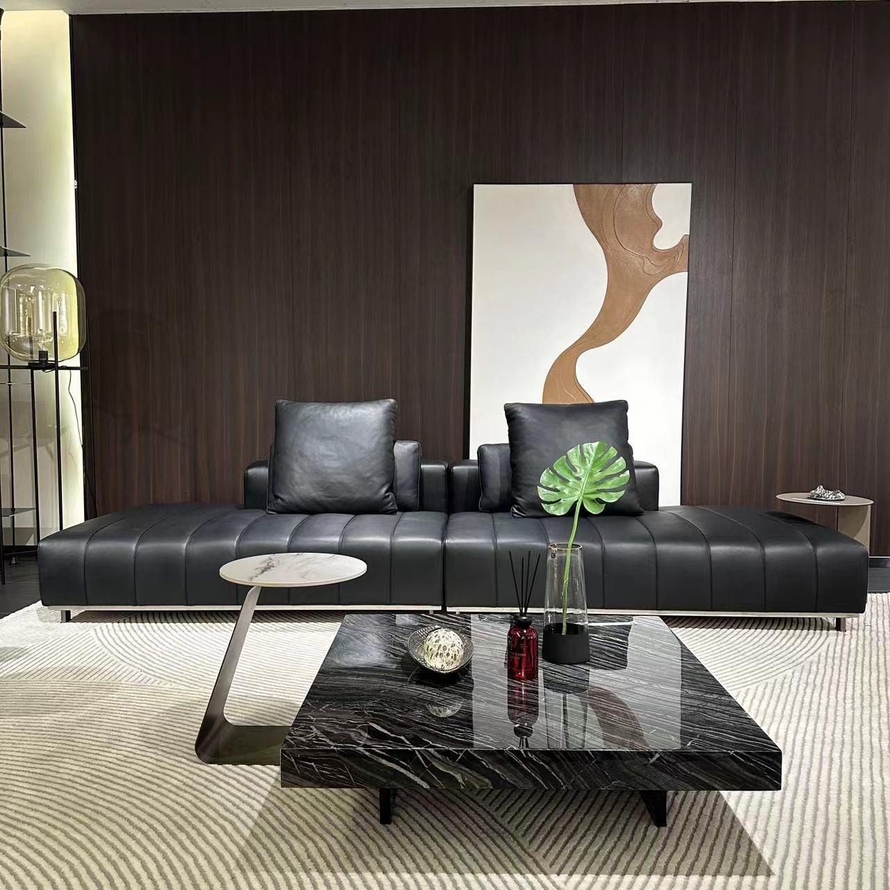 钢琴键沙发黑色