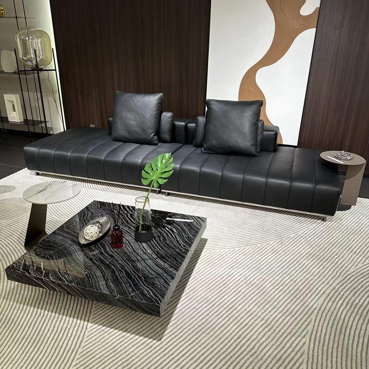 钢琴键沙发黑色