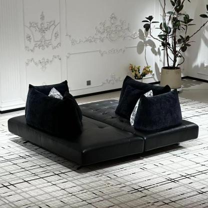 牛角沙发黑色