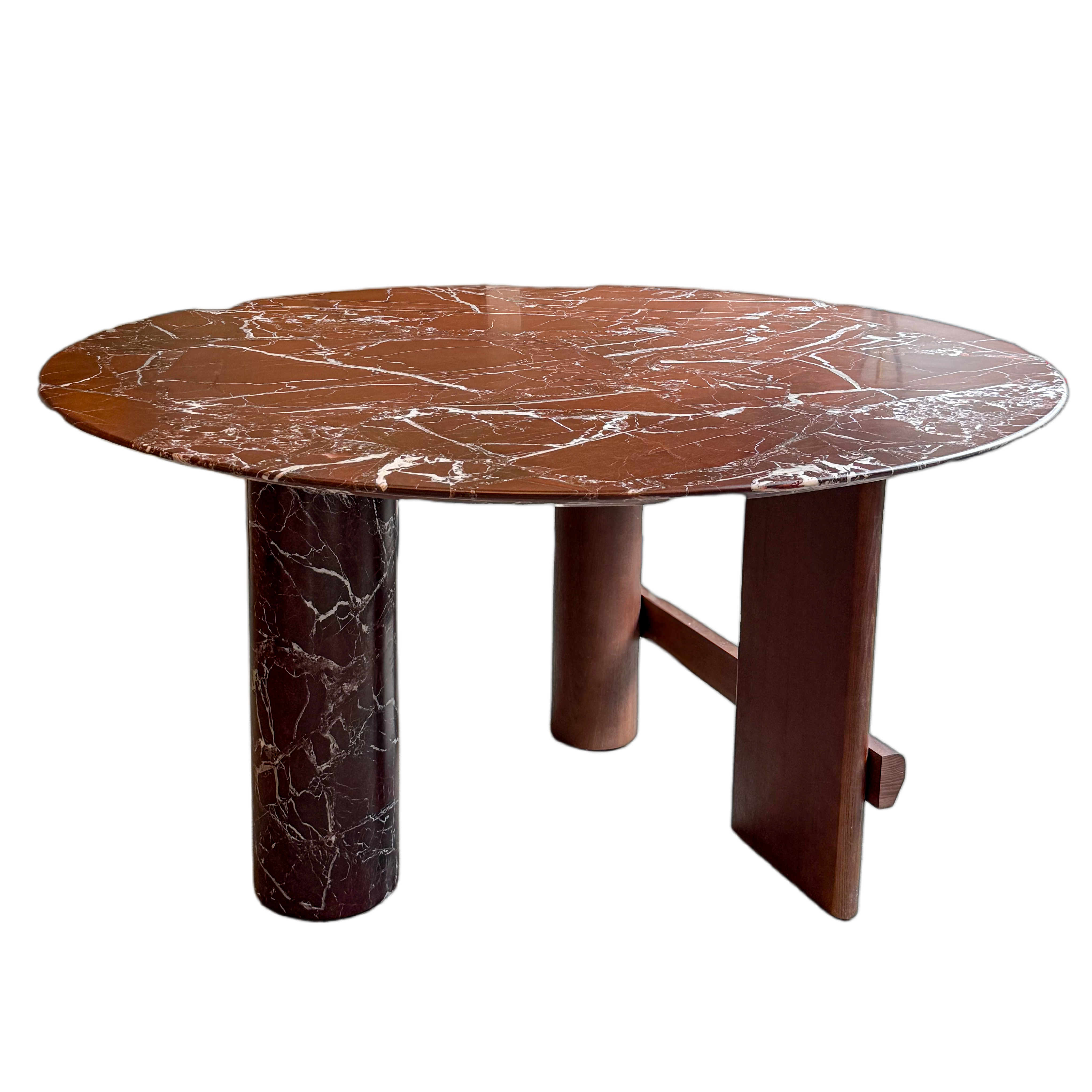 Rosso Viola Marble Dining Table