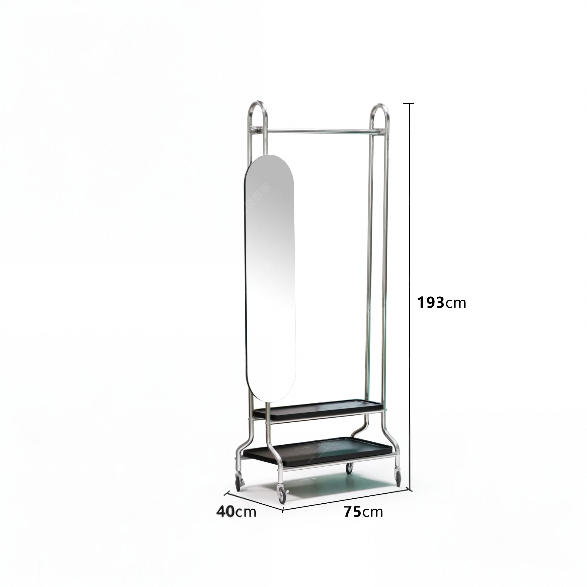 Pivot Mirror Garment Rack