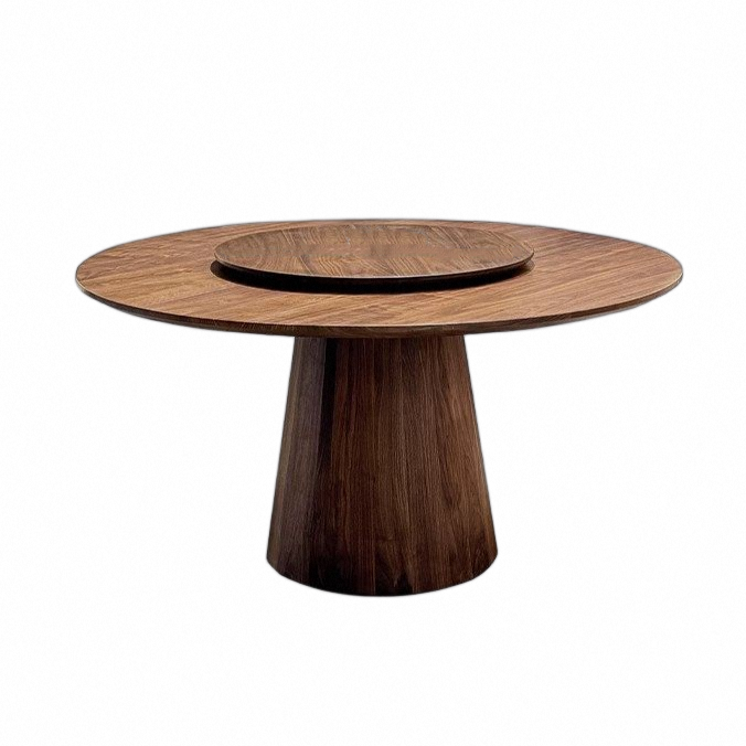 Caldera 360° Solid Walnut Round Dining Table