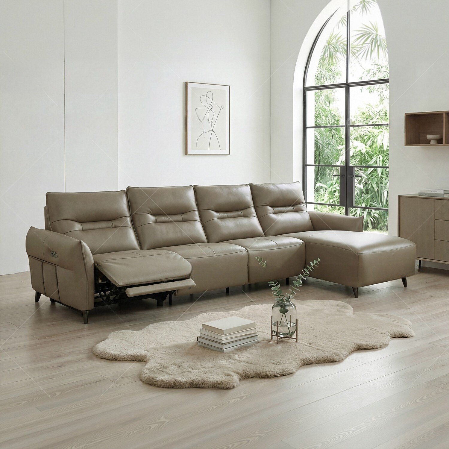Aurelia Electric Leather Recliner Sofa