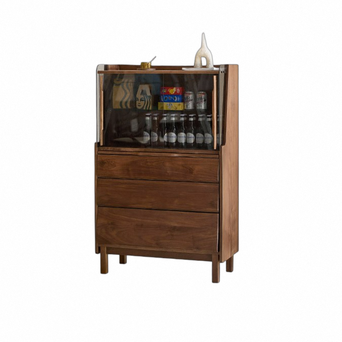 Opal Walnut Bar Cabinet