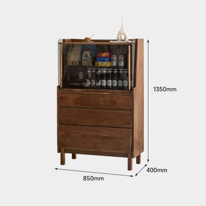 Opal Walnut Bar Cabinet