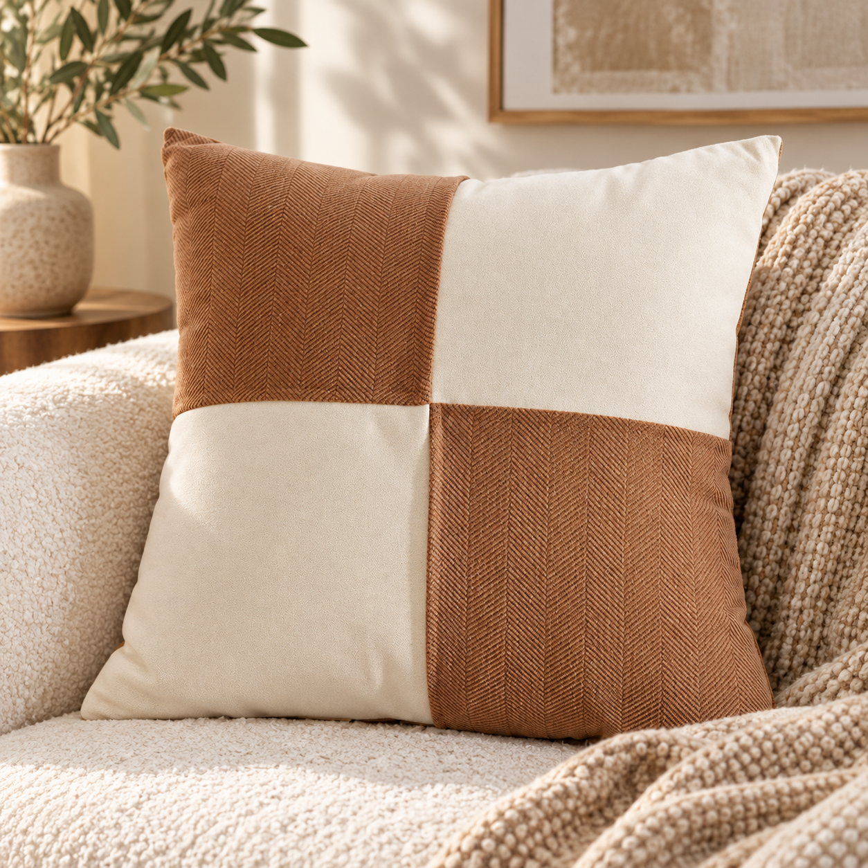 Herringbone Patchwork Cushion