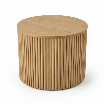 Noir Fluted Round Side Table