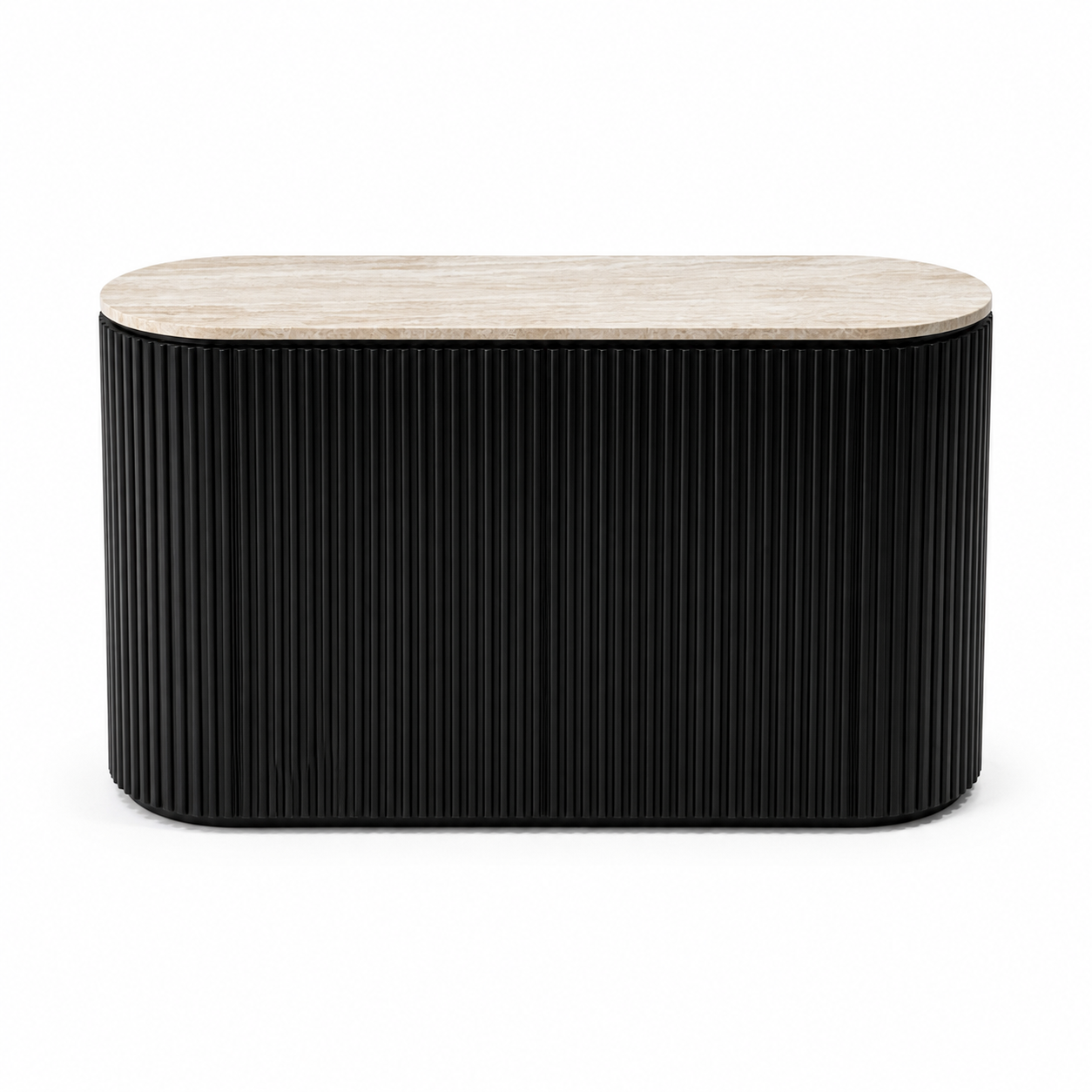Noir Fluted Travertine Sideboard