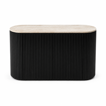 Noir Fluted Travertine Sideboard