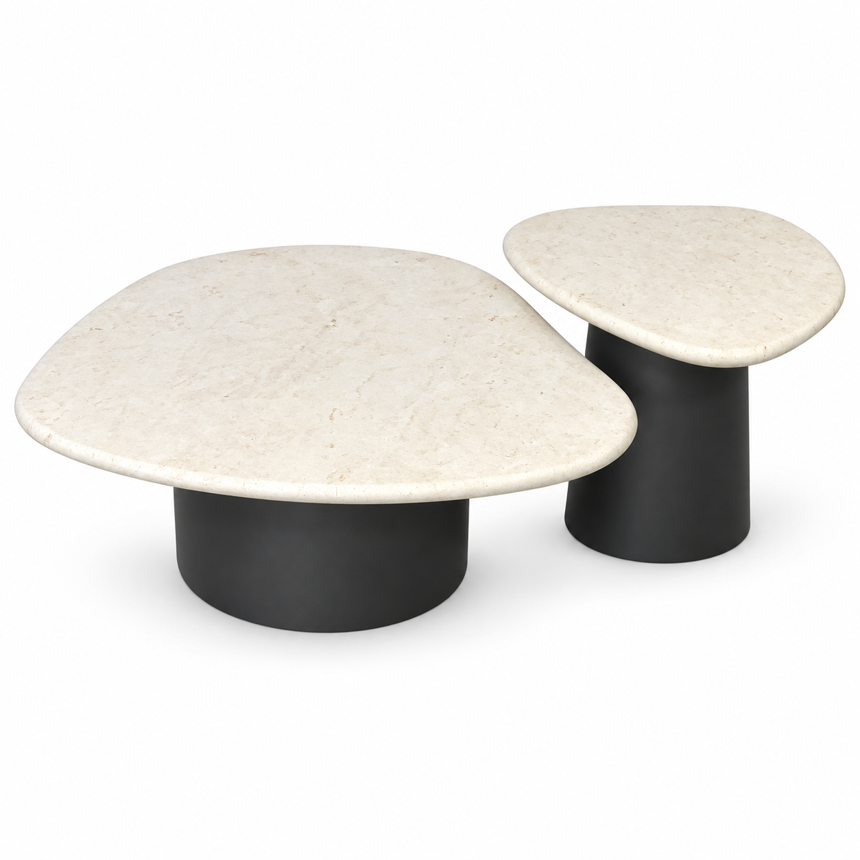 Travertine Nesting Coffee Table Set