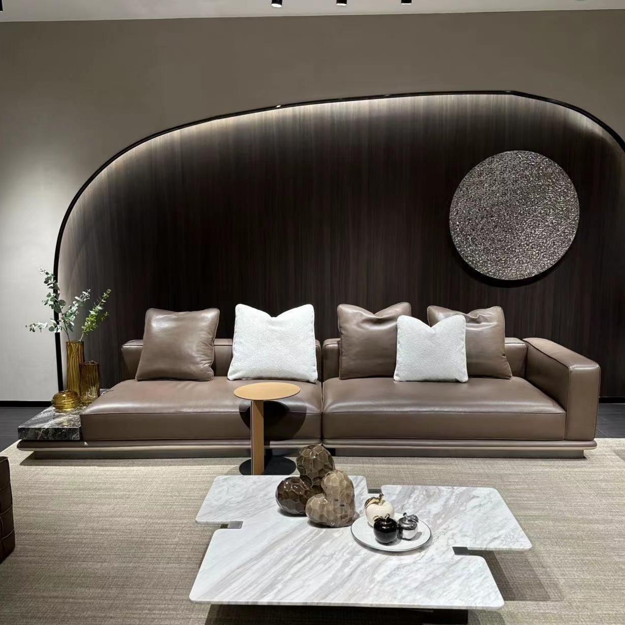 地平线沙发棕色